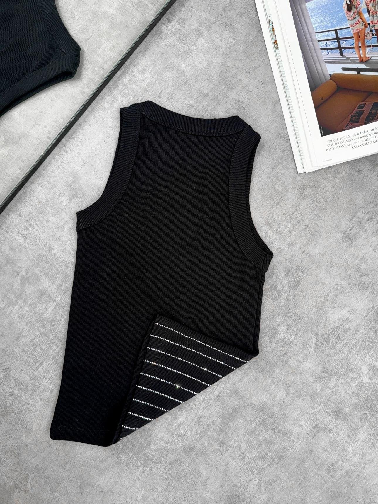 Glammy Black Tank Top - Image 3