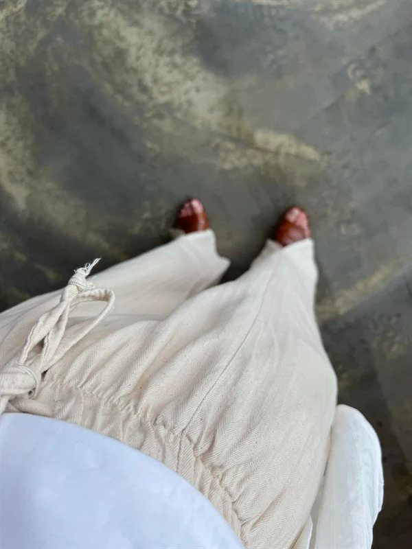 Linen Split Hem Pants - Image 5