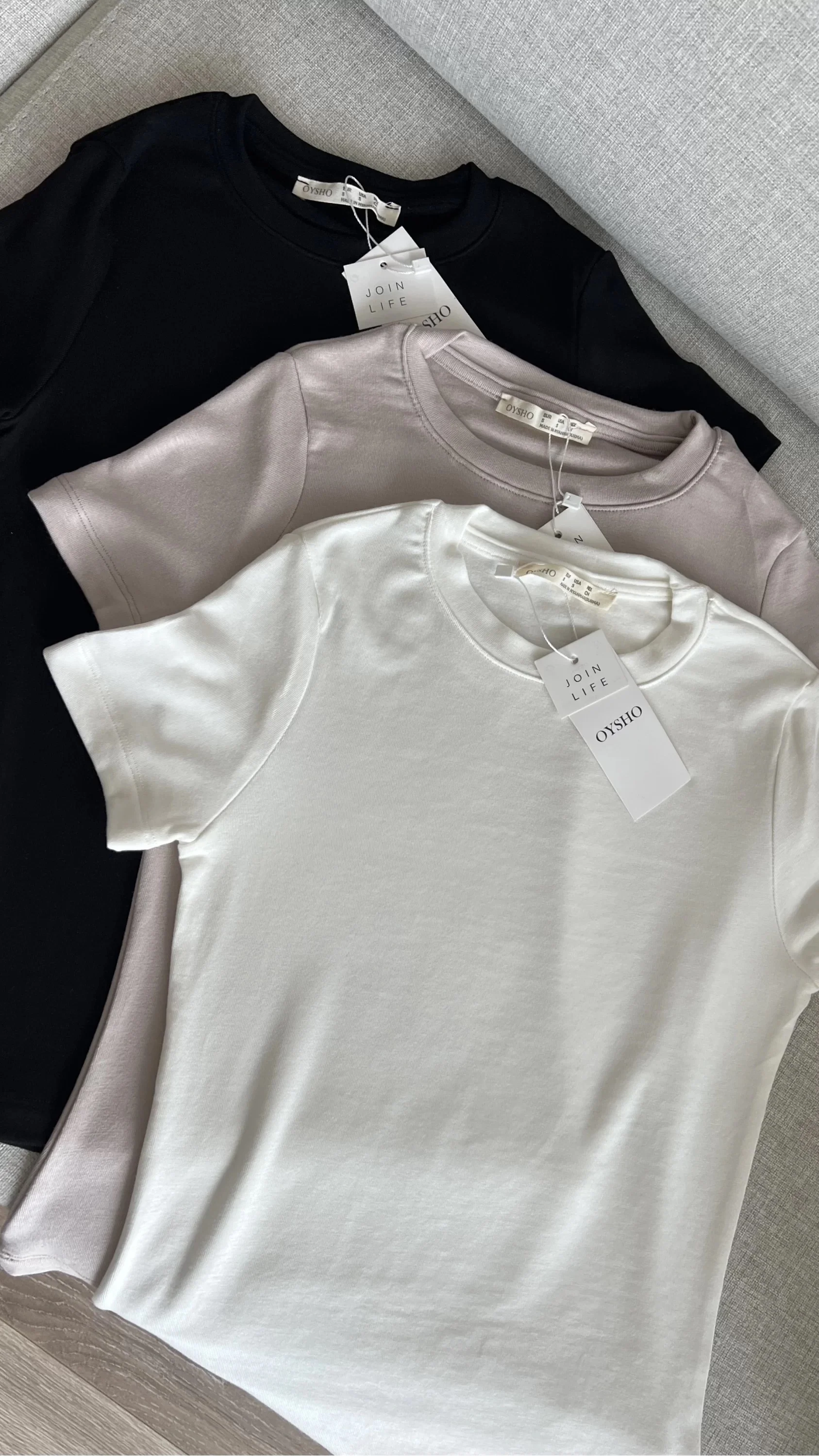 OYS Baby Blue Cotton Round Neck Basic Top - Image 3