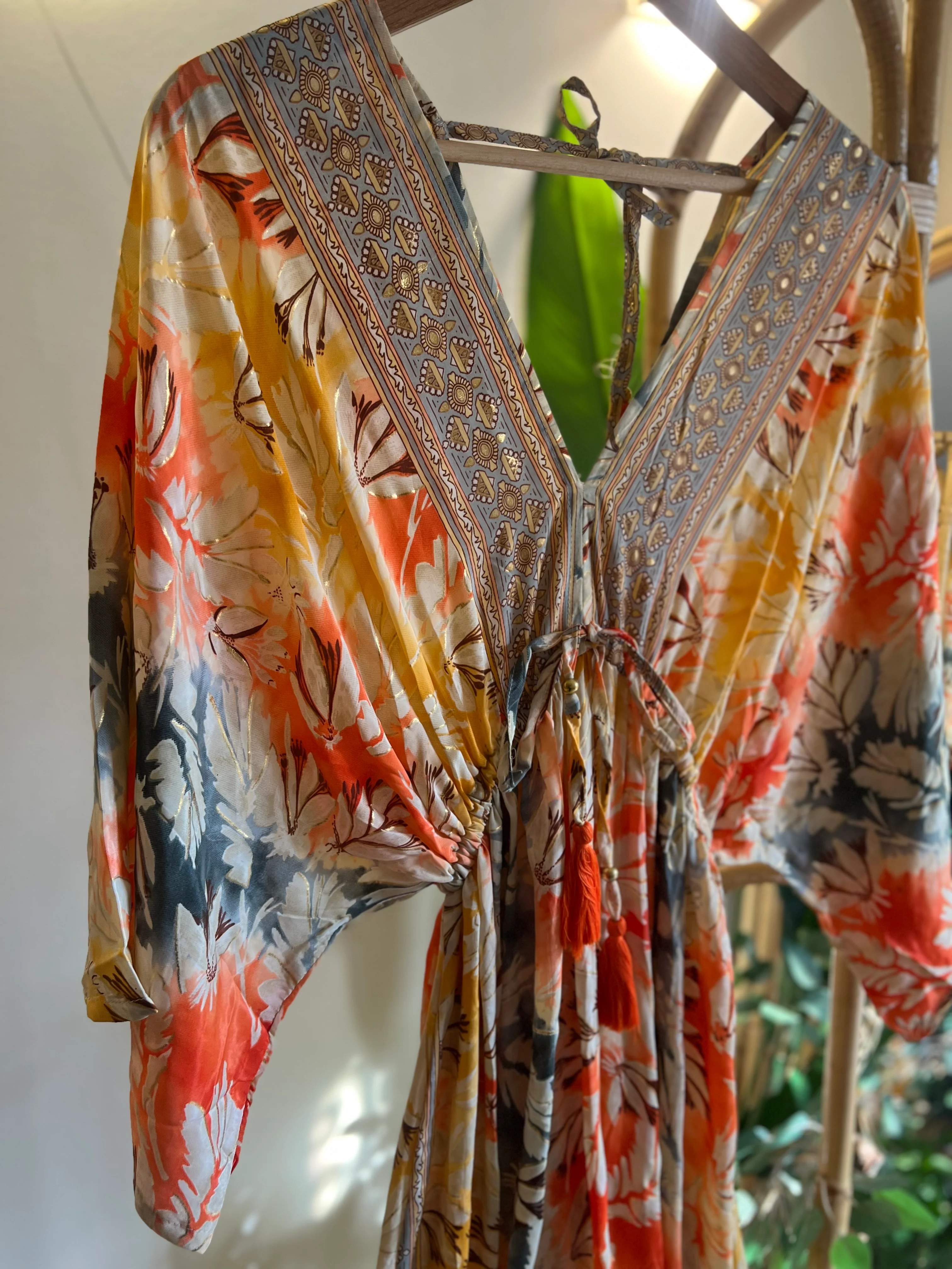 The Italian Orange Golden Dress - Image 3