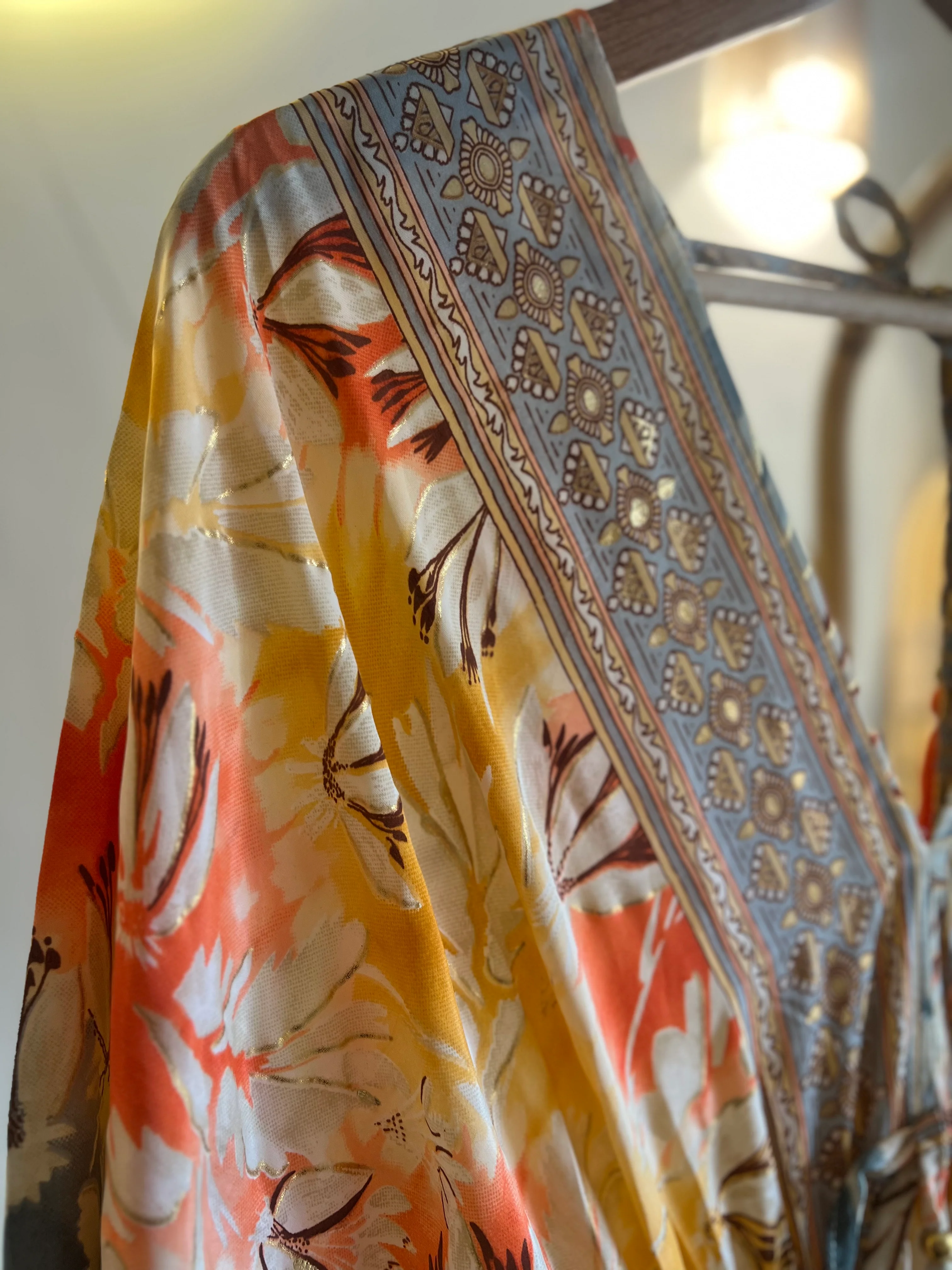 The Italian Orange Golden Dress - Image 6