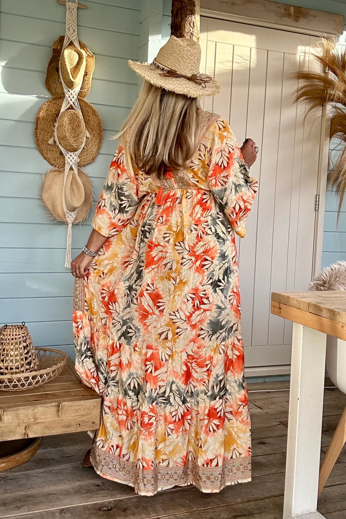 The Italian Orange Golden Dress - Image 8