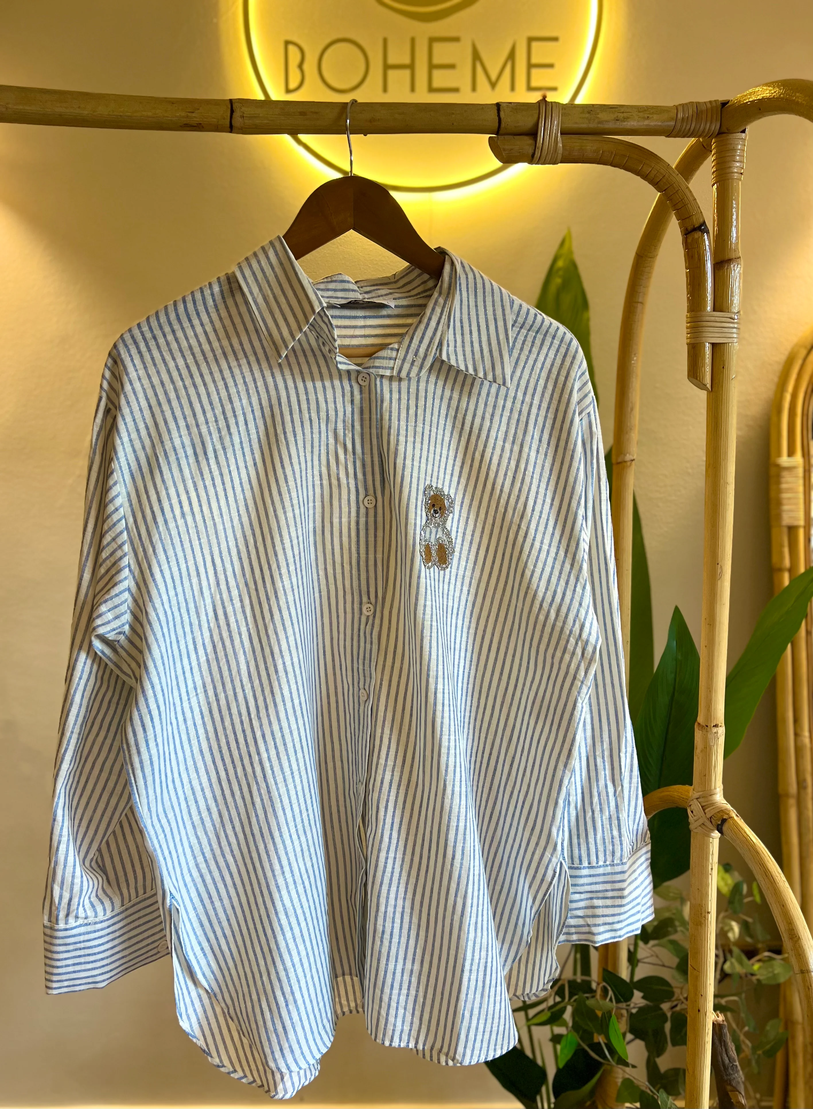 The Striped Blue Glam Bear Shirt - Image 5